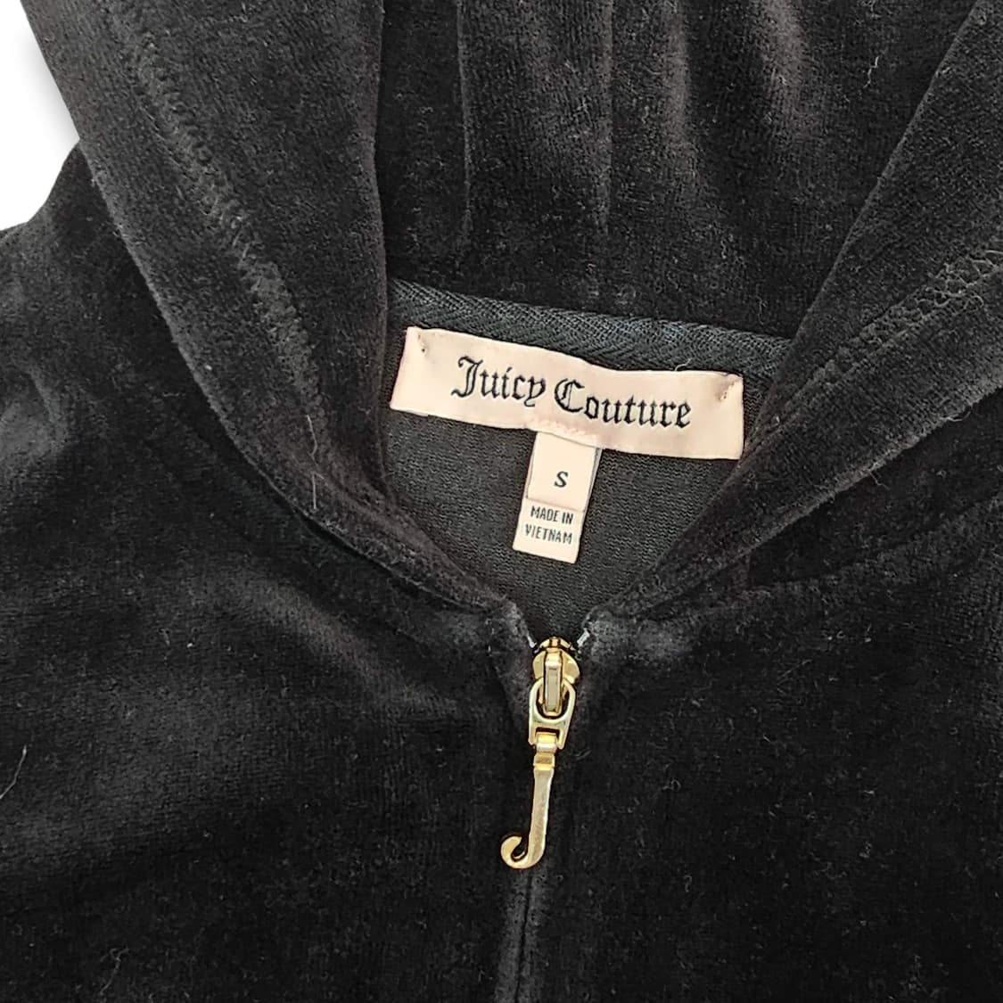 S Juicy Couture 벨벳 후드집업 블랙 상품이미지5