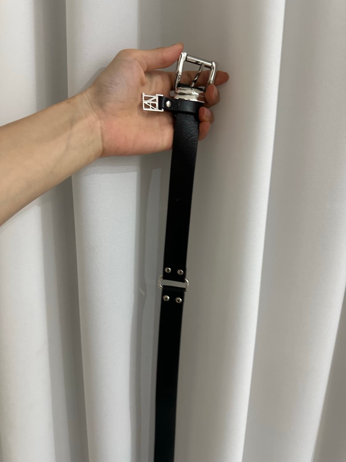 트리밍버드 Minimal Cowhide Leather Belt [블랙] 상품이미지9