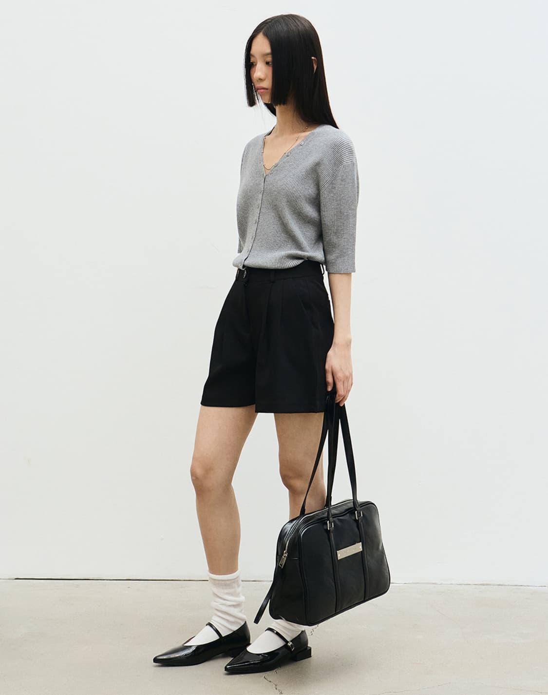 닉앤니콜 블랙 숄더백 (크리스탈 보스턴백) 상품이미지8