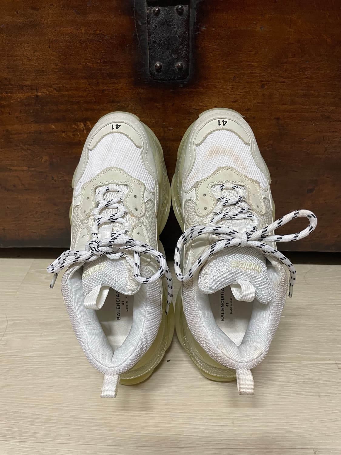 발렌시아가 트리플 S 클리어 솔 화이트 상품이미지2