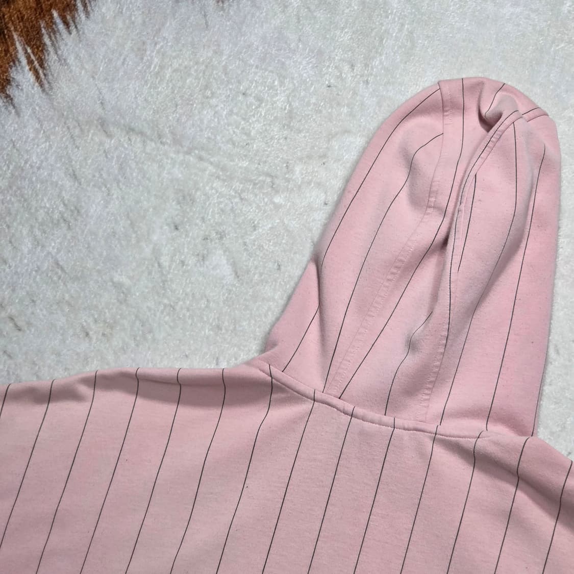 MLB 핑크 스트라이프 후드티 상품이미지5