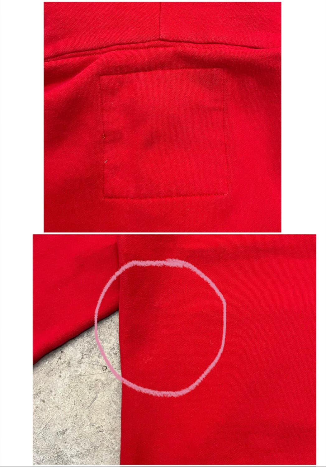 홀리스터 버튼 기모 후드티 레드 L #csz3024 상품이미지8