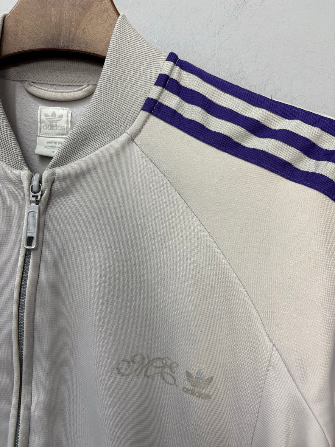 아디다스 그레이 퍼플 배색 져지 A3029 상품이미지3