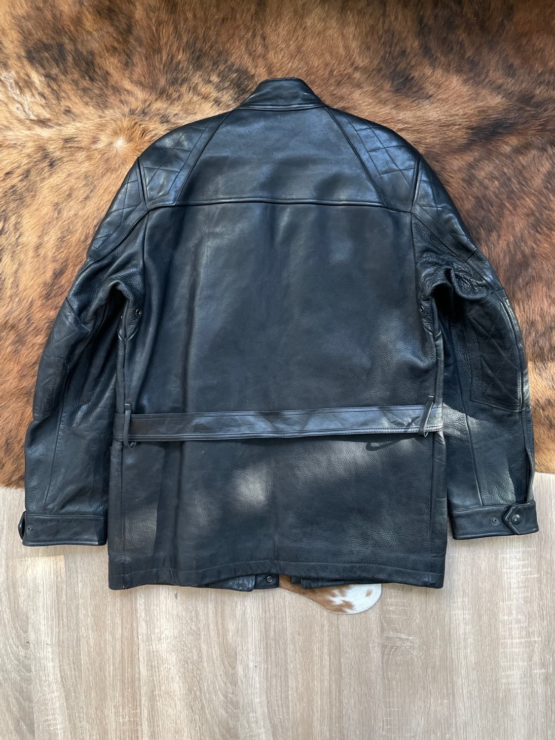 폴로 랄프로렌 4포켓 벨티드 바이커 레더 자켓 상품이미지3