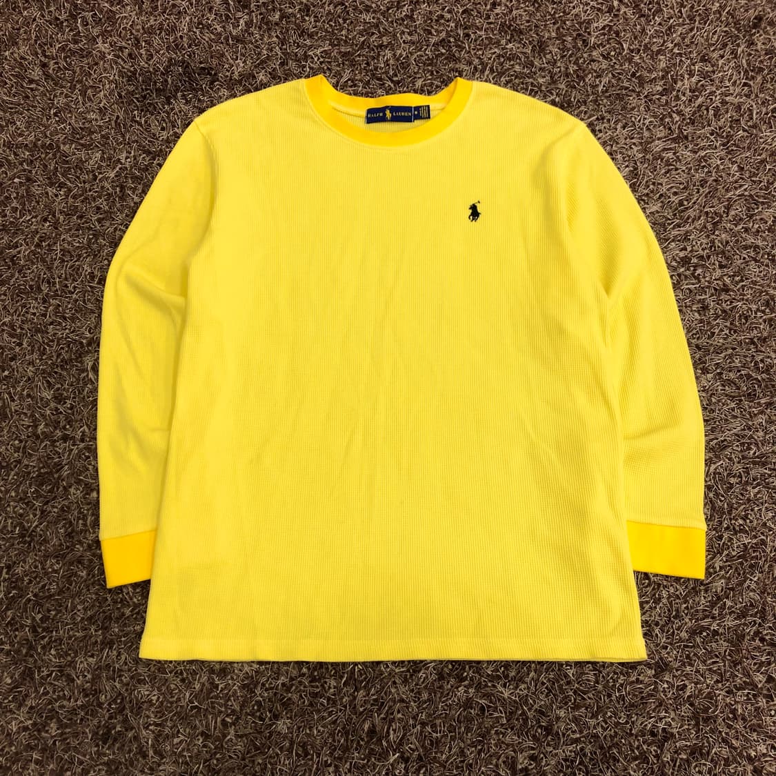폴로 랄프로렌 옐로우 와플 롱슬리브 상품이미지1