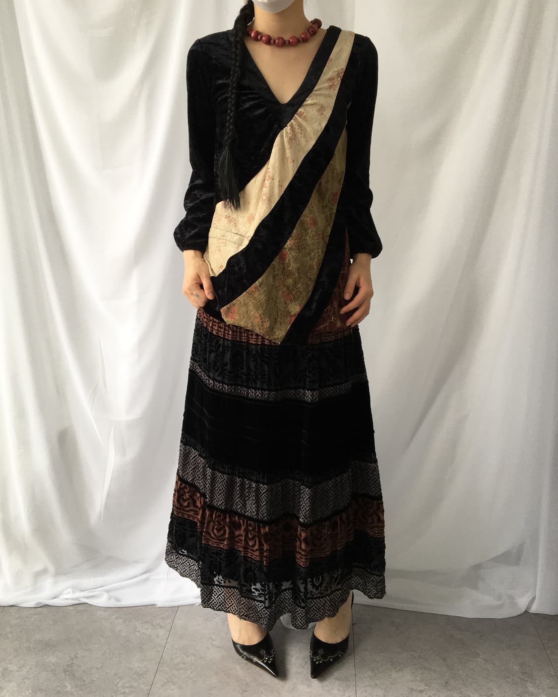 Oriental mood velvet sleeve 상품이미지1