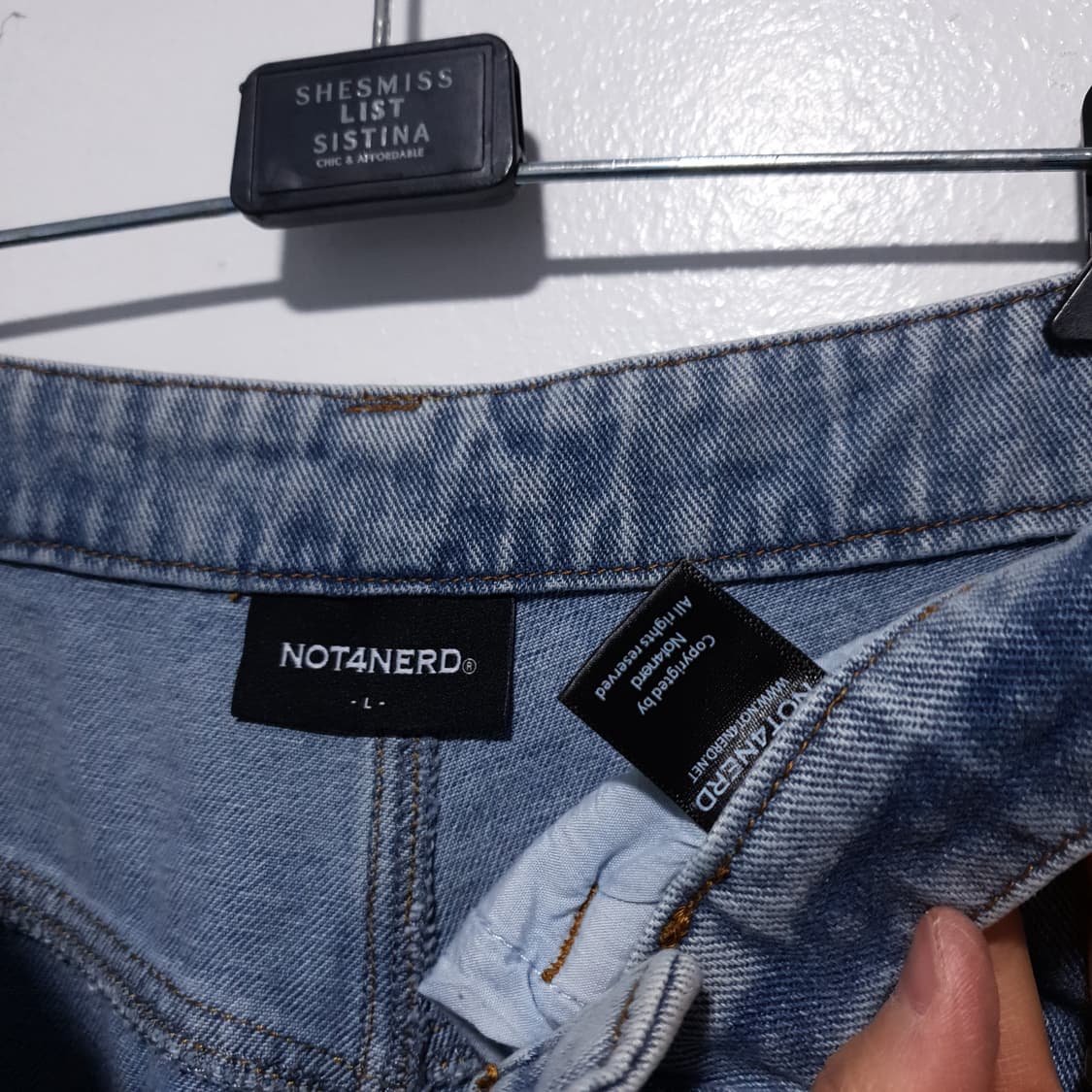 L) 낫포너드 엑스트라 와이드 볼룬 데님 팬츠 연청 상품이미지6