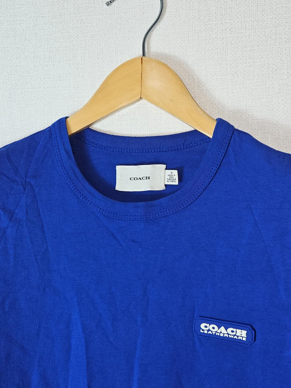 COACH 코치 맨즈 에센셜 티셔츠 워터블루 M 100 정품 상품이미지2