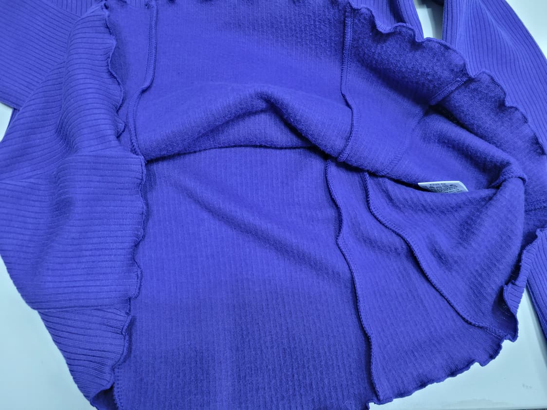 새상품) 안나수이 20FW 플레어 골지 니트 / 여 55 (85) 퍼플
 상품이미지7