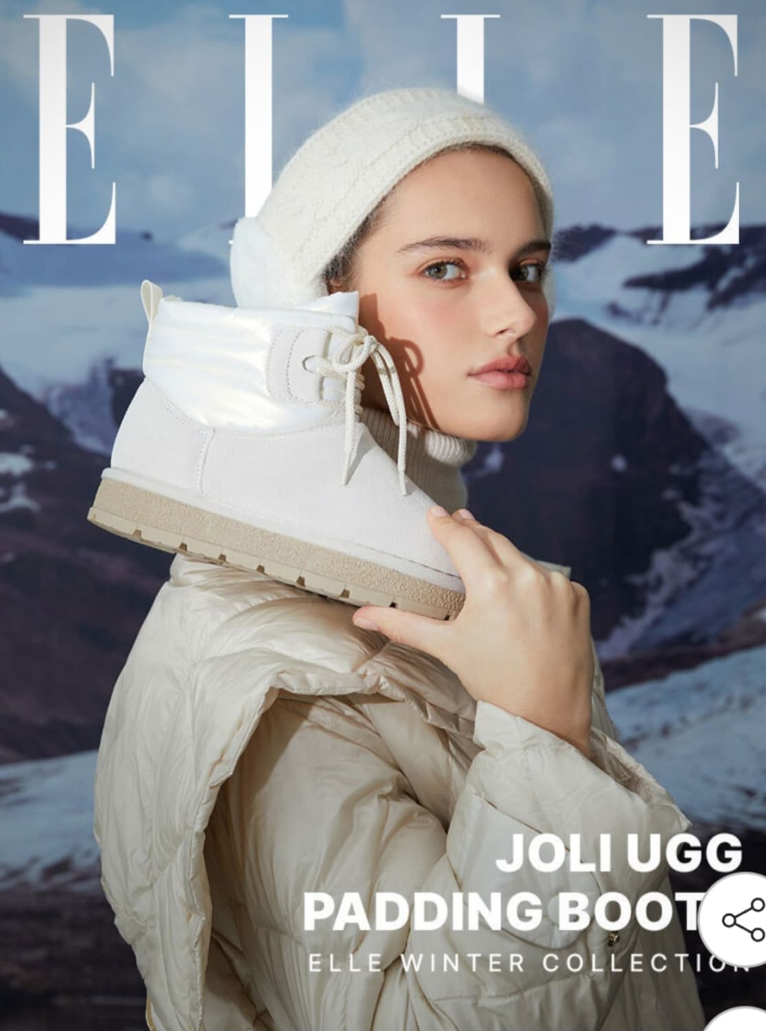 ELLE 엘르 여성 어그 패딩 부츠  250(3.5cm굽) 상품이미지1