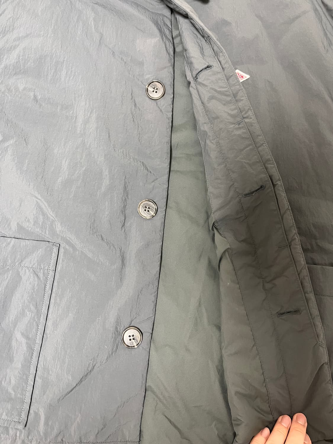 단톤 본사나일론 커버올 자켓 그레이 M사이즈 상품이미지5