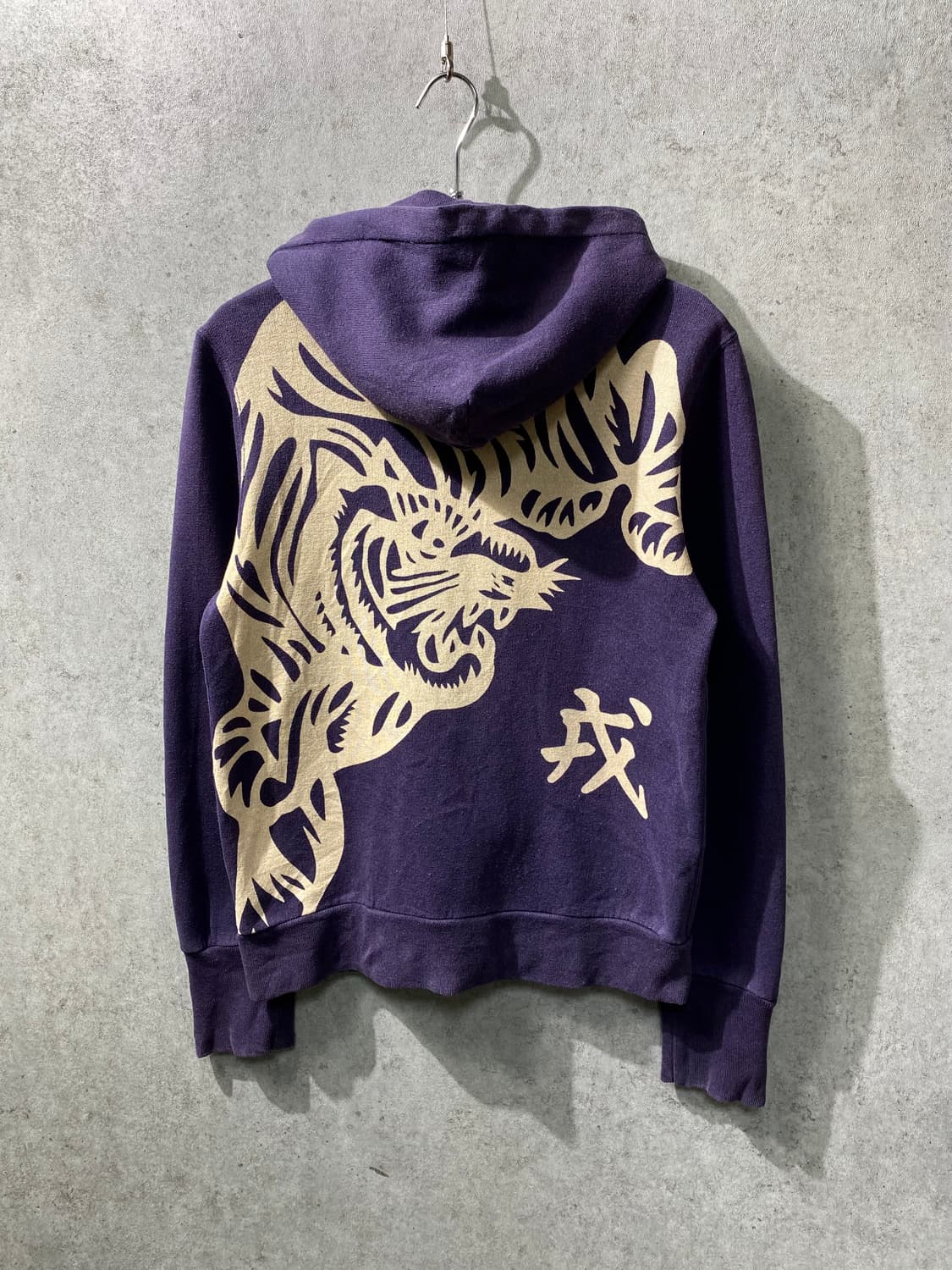 [S-M] Evisu 에비수 빈티지 페이딩 빅 프린트 후드집업 상품이미지1