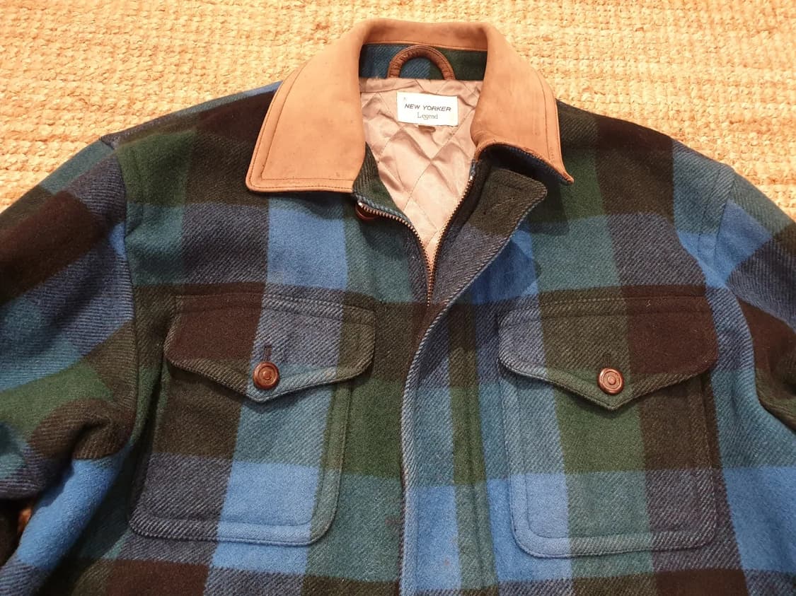 90s jpn 버팔로 체크 울 자켓 상품이미지4
