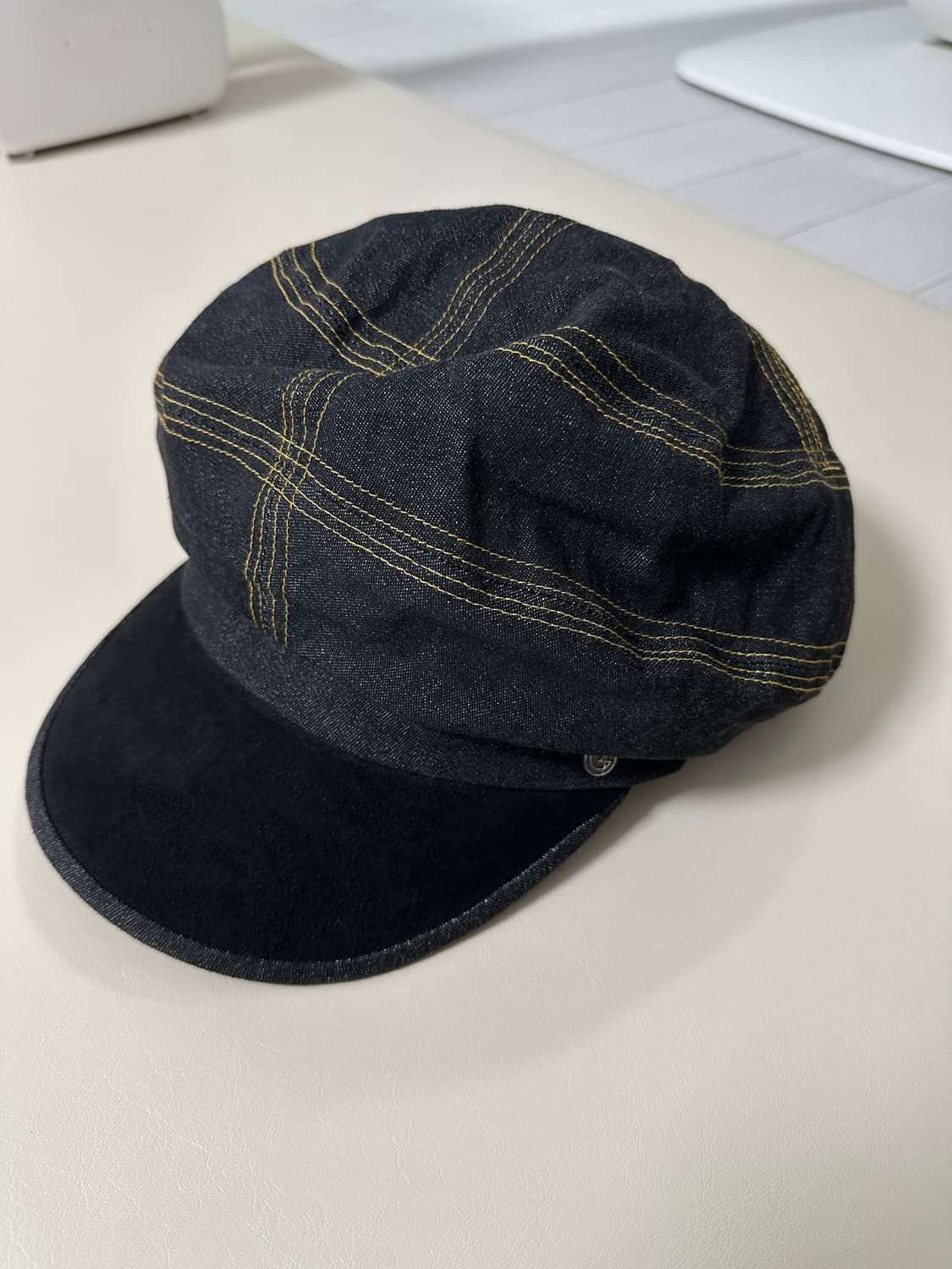 Ca4la 데님 스티치 뉴스보이캡 상품이미지3