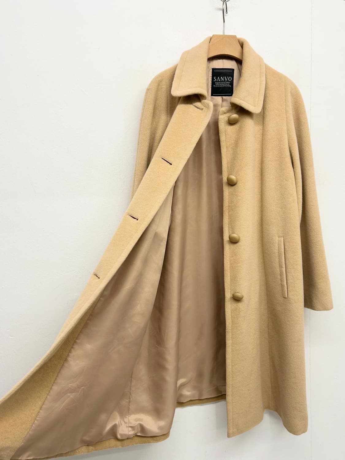 SANYO 산요 울 코트 베이지 상품이미지3