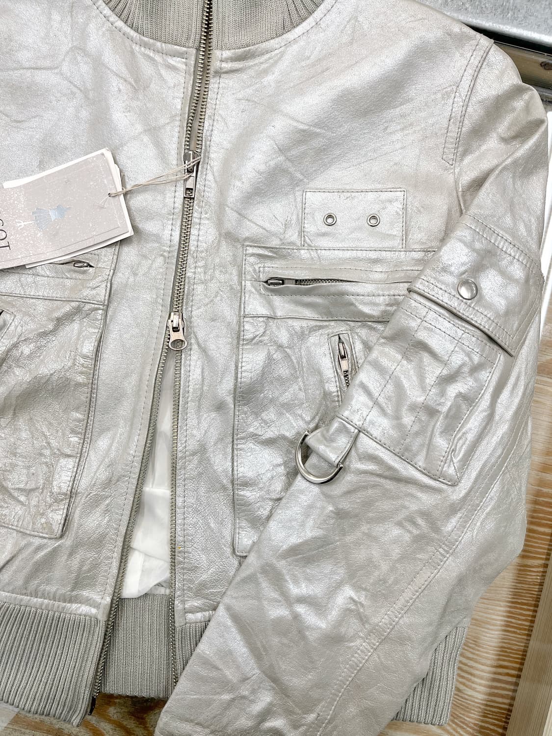 Scot Club 90's 메탈릭 레더 자켓 상품이미지6