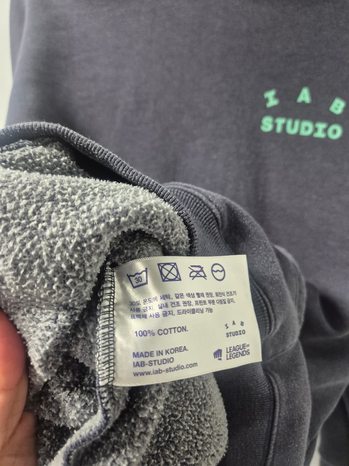 *무료배송*아이앱 스튜디오 x 리그오브레전드 네이비 후드 XL사이즈 상품이미지10