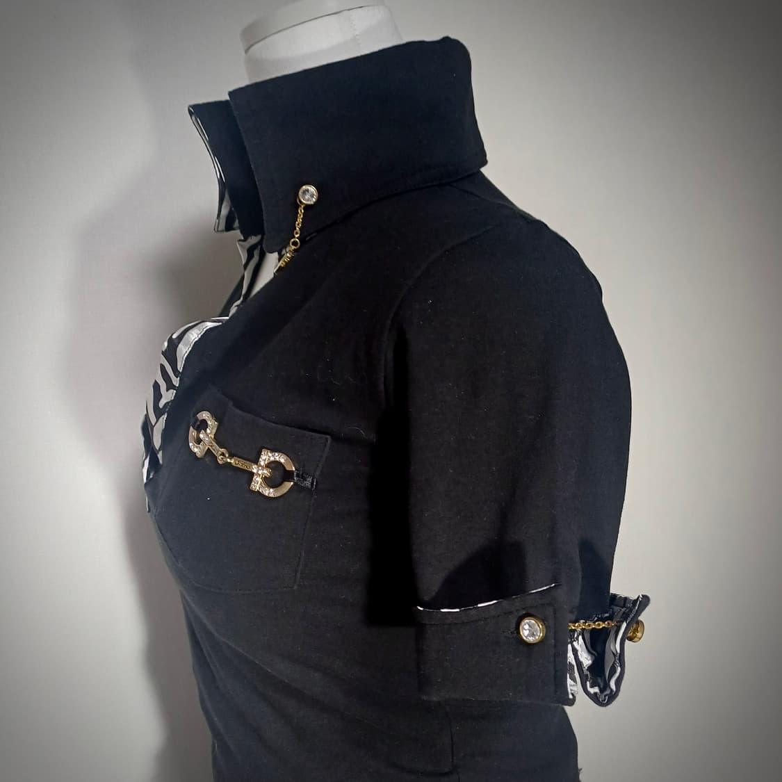 ma*rs 마즈 오네갸루 지브라 큐빅 탑 핀터레스트 상품이미지3