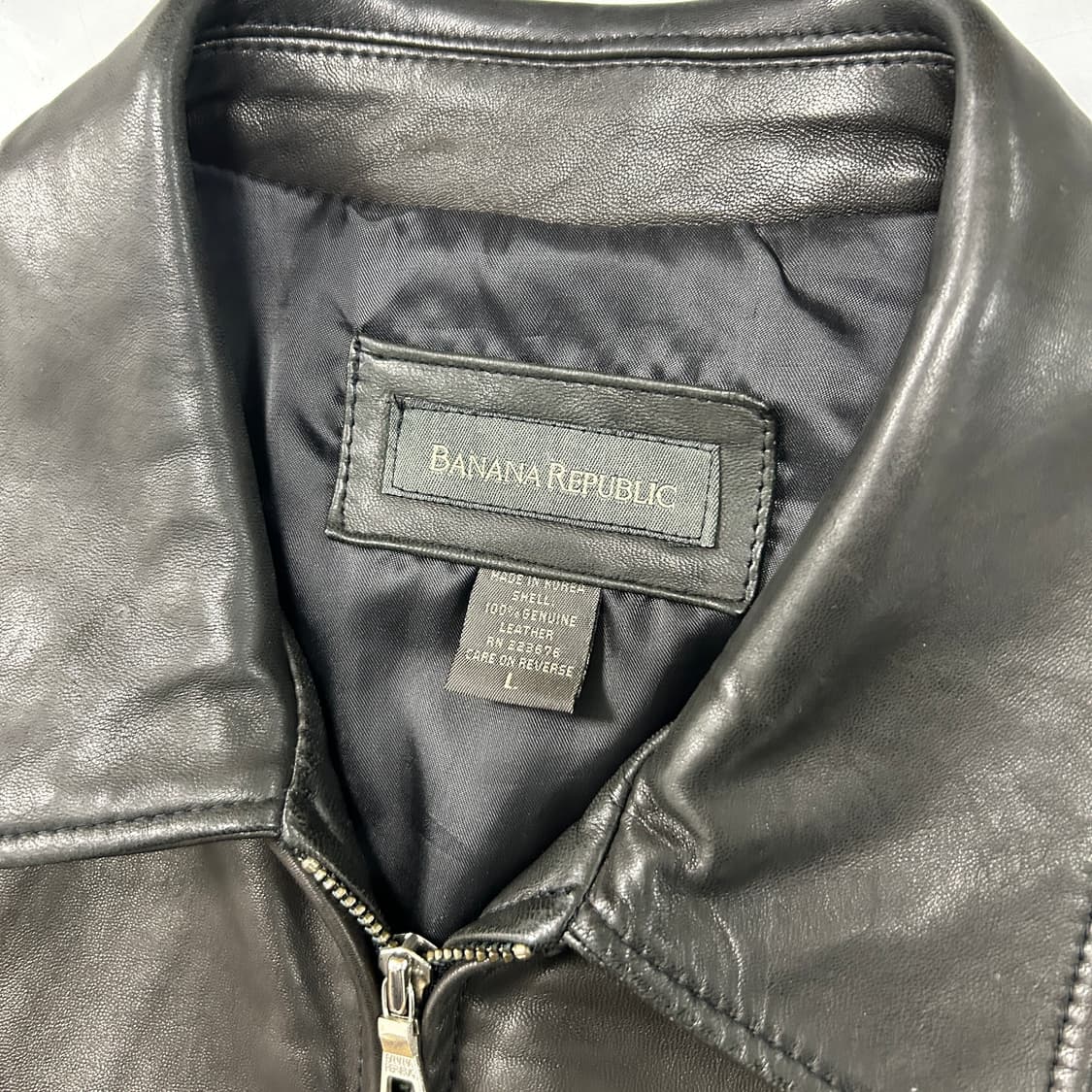 90s 바나나 리퍼블릭 리얼레더 집업  상품이미지7