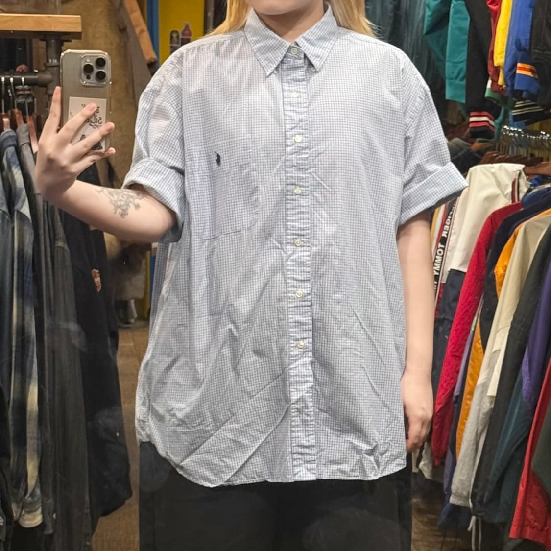 [HI] 폴로 랄프로렌 반팔셔츠 체크 스카이블루  상품이미지2