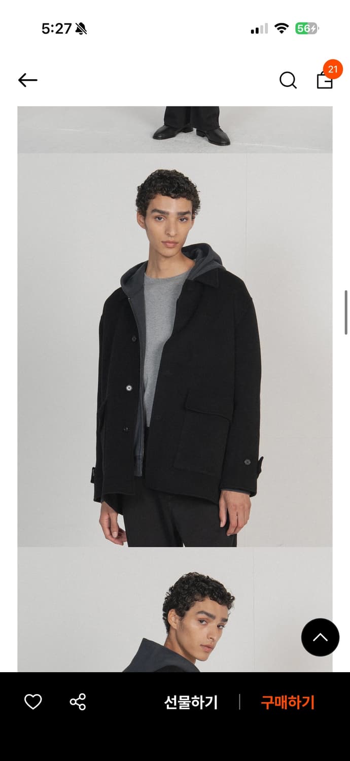 6)브라운야드 핸드메이드 하프코트 블랙 상품이미지2