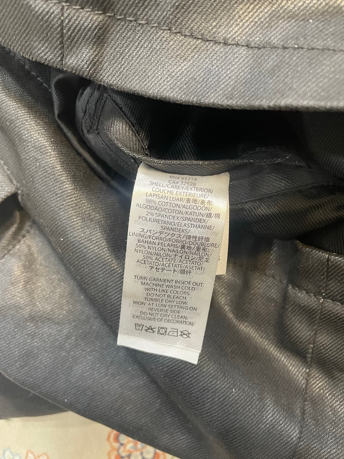 아르마니 익스체인지 사선 왁싱 코튼 바이커 자켓 상품이미지6