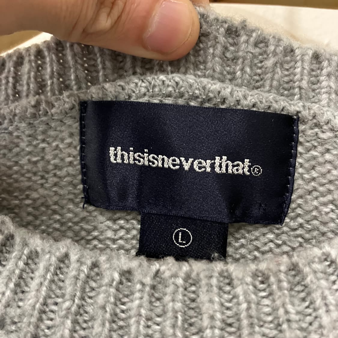 553 디스이즈네버댓 니트 그레이 상품이미지2