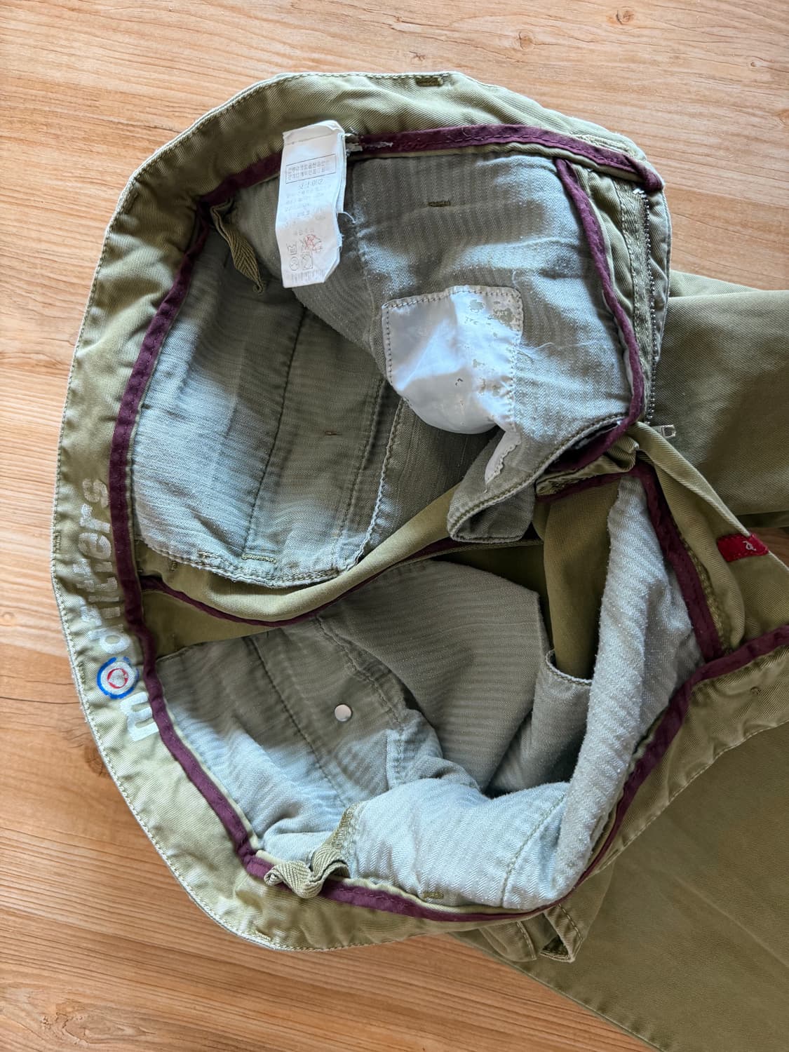 모드피터스 카키색 가먼트 바지 32사이즈 인터메조 수입 상품이미지3