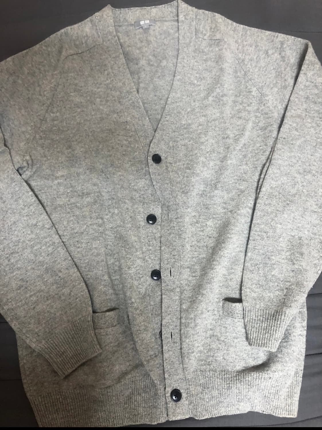 (오늘만급처)유니클로 램스울 가디건 그레이XL 상품이미지1