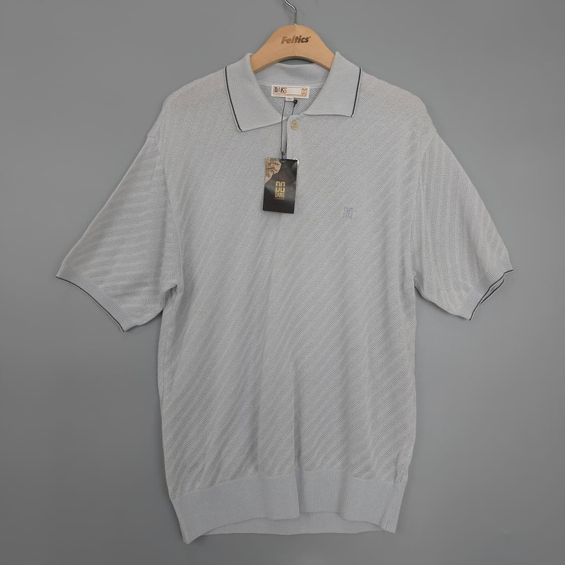 닥스 DAKS 런던 혼방 니트 카라 반팔티 100 상품이미지1