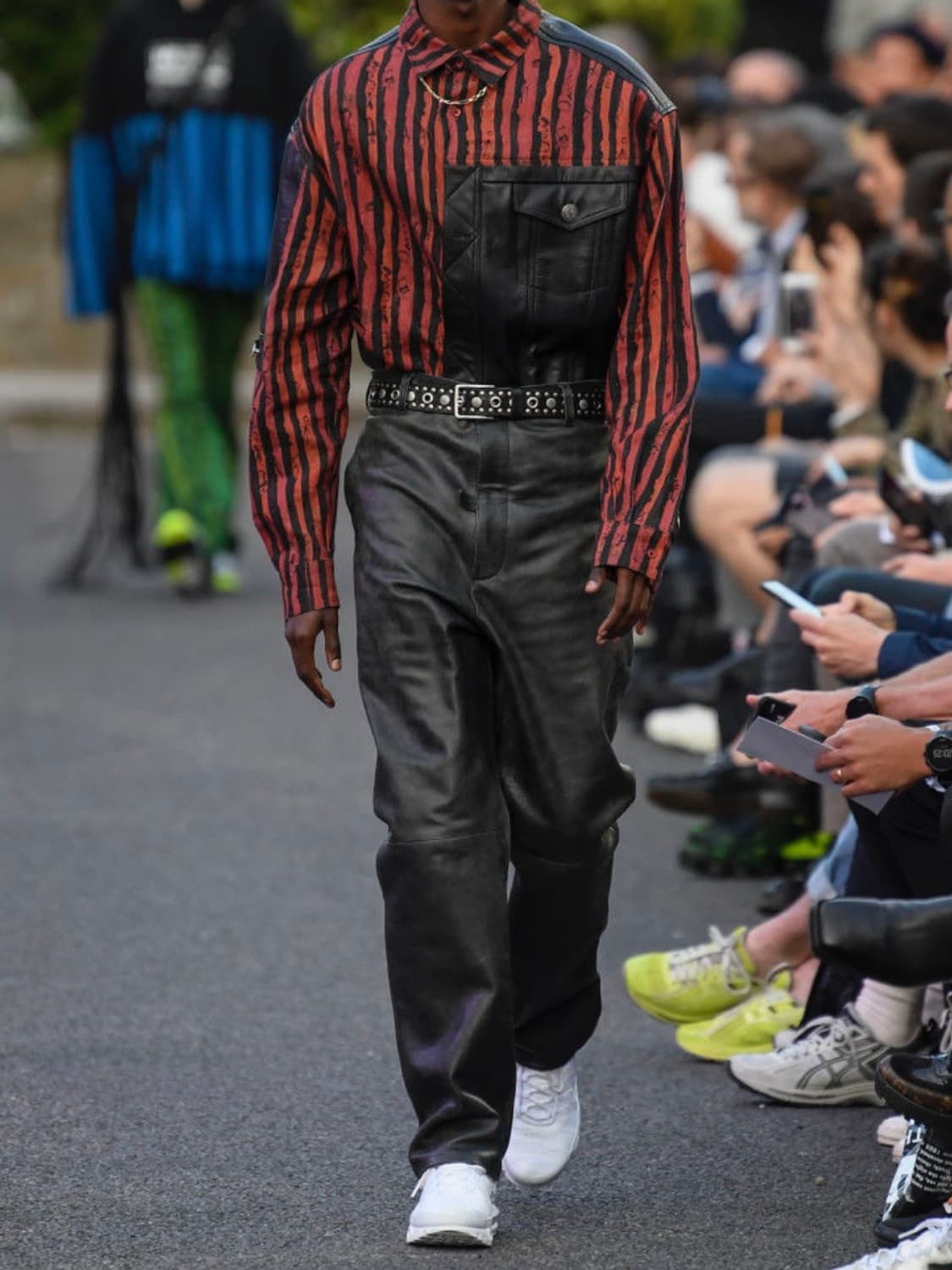 (19ss) Martin Rose hybrid leather shirt 상품이미지1