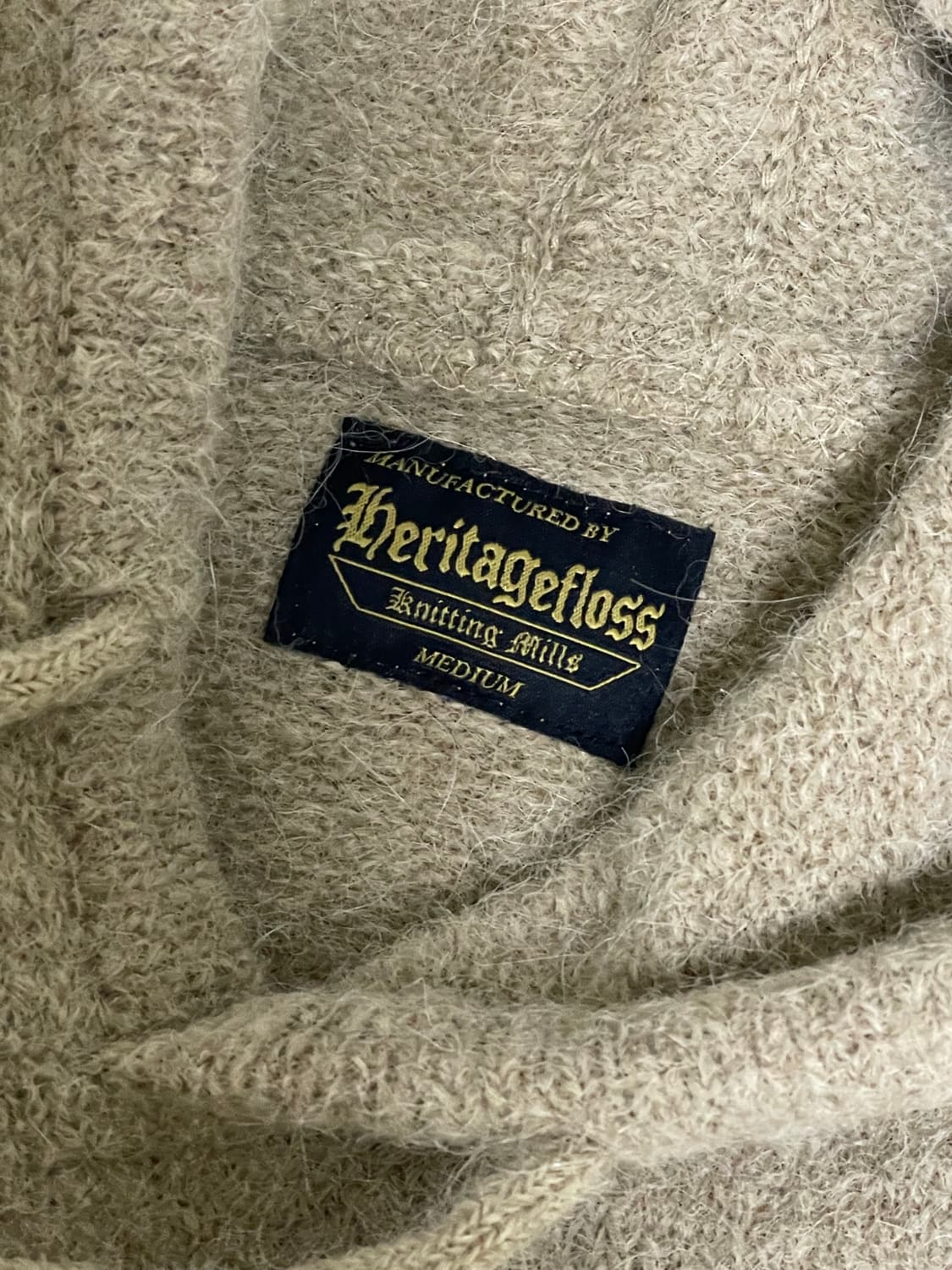 헤리티지플로스 CREST ALPACA HOODIE / Beige (M) 상품이미지7