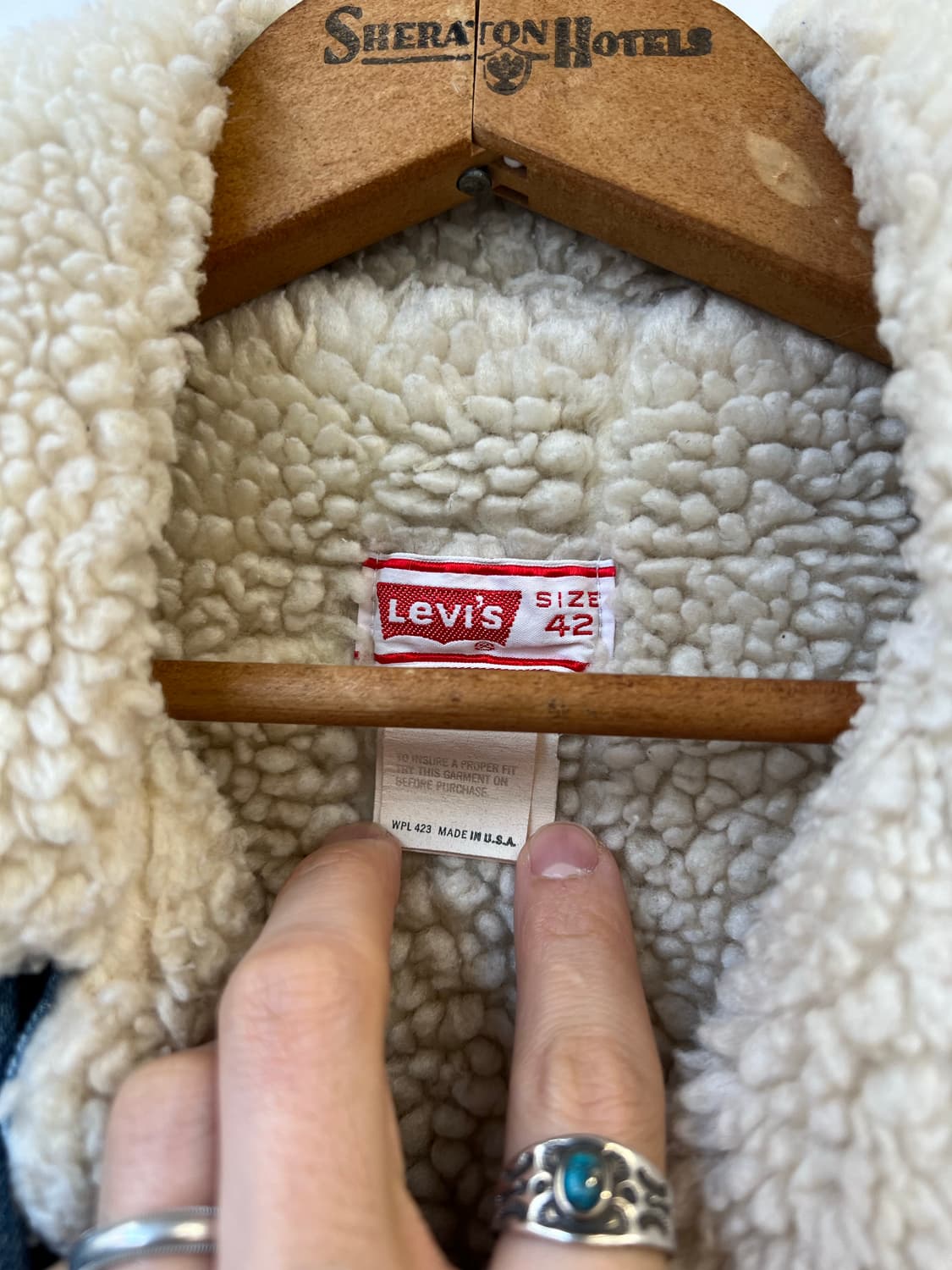 (103)70s 리바이스 오렌지탭 데님 쉐르파 자켓 상품이미지6