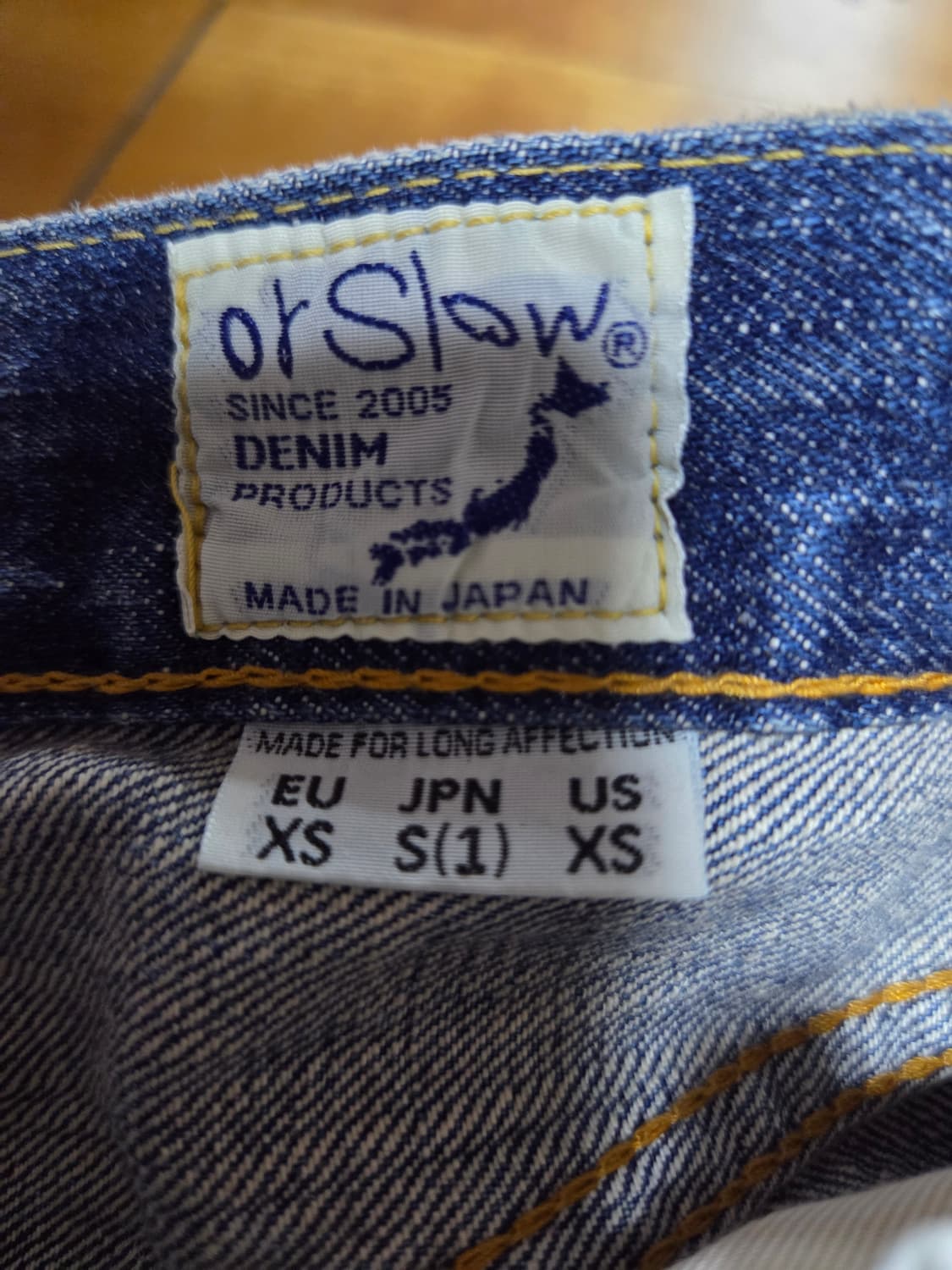새상품) 오어슬로우 105 2 year 스탠다드 셀비지 데님 1사이즈 상품이미지5
