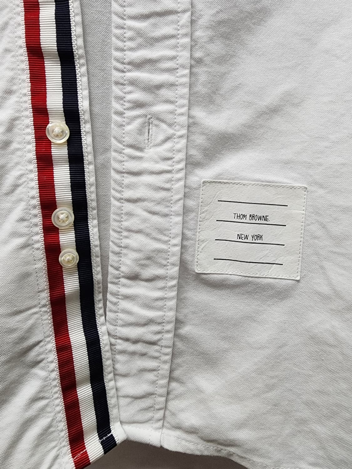 톰브라운 MWL010 히든 삼선셔츠 옥스포드 화이트 상품이미지6