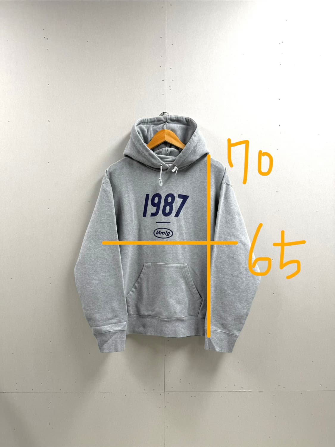 L / mmlg 후드티 그레이 상품이미지2