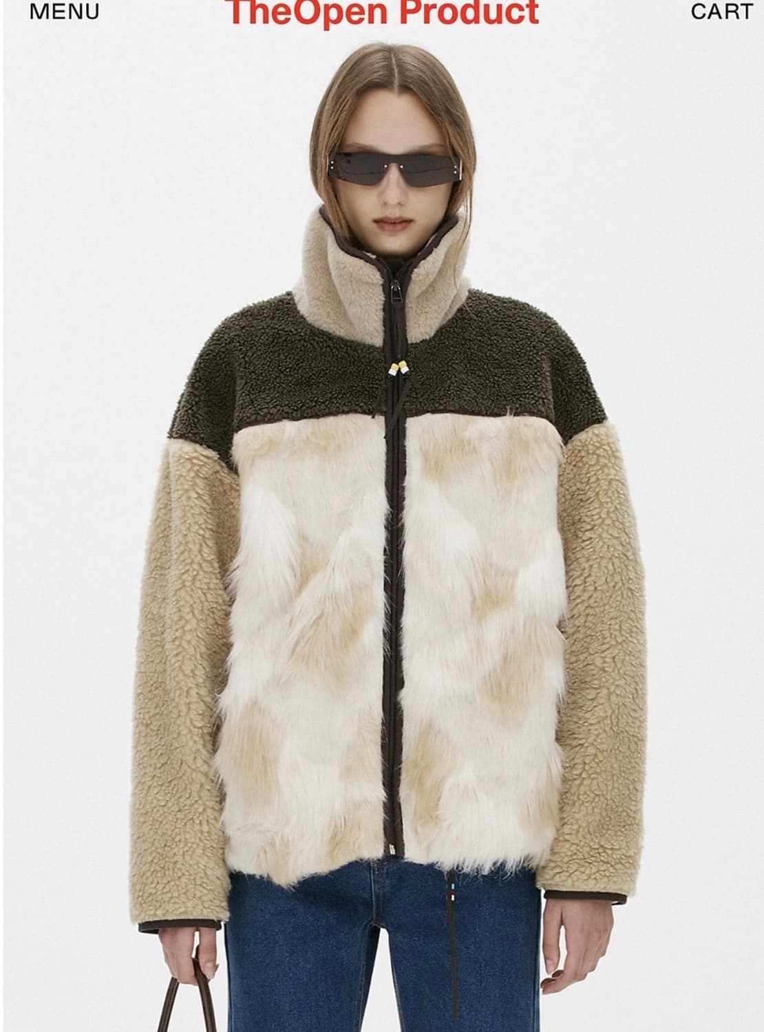 더오픈프로덕트 퍼 플리스 베이지 상품이미지2