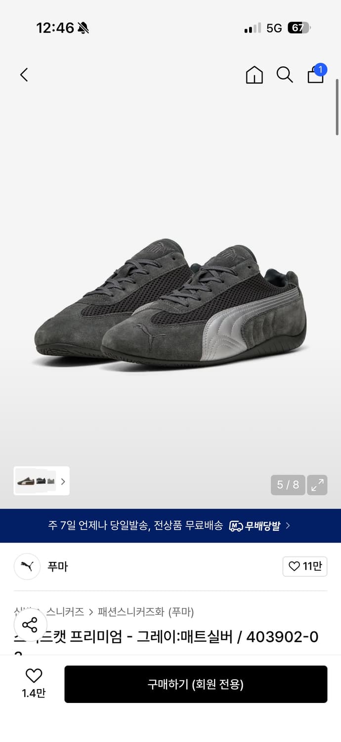 스피드캣 프리미엄 그레이 매트실버 245 상품이미지1