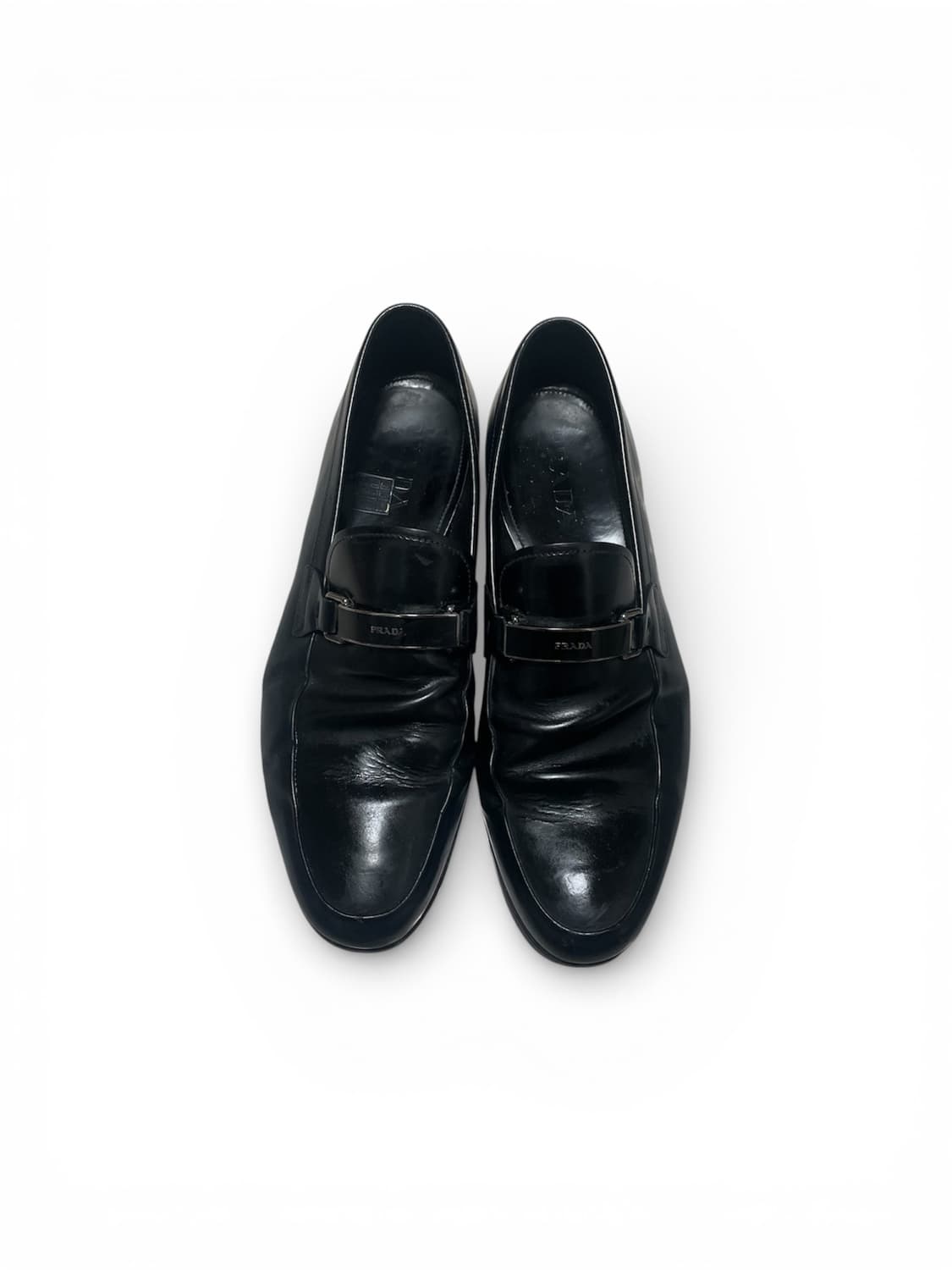 280) 프라다 메탈 로고 레더 가죽 로퍼 상품이미지2