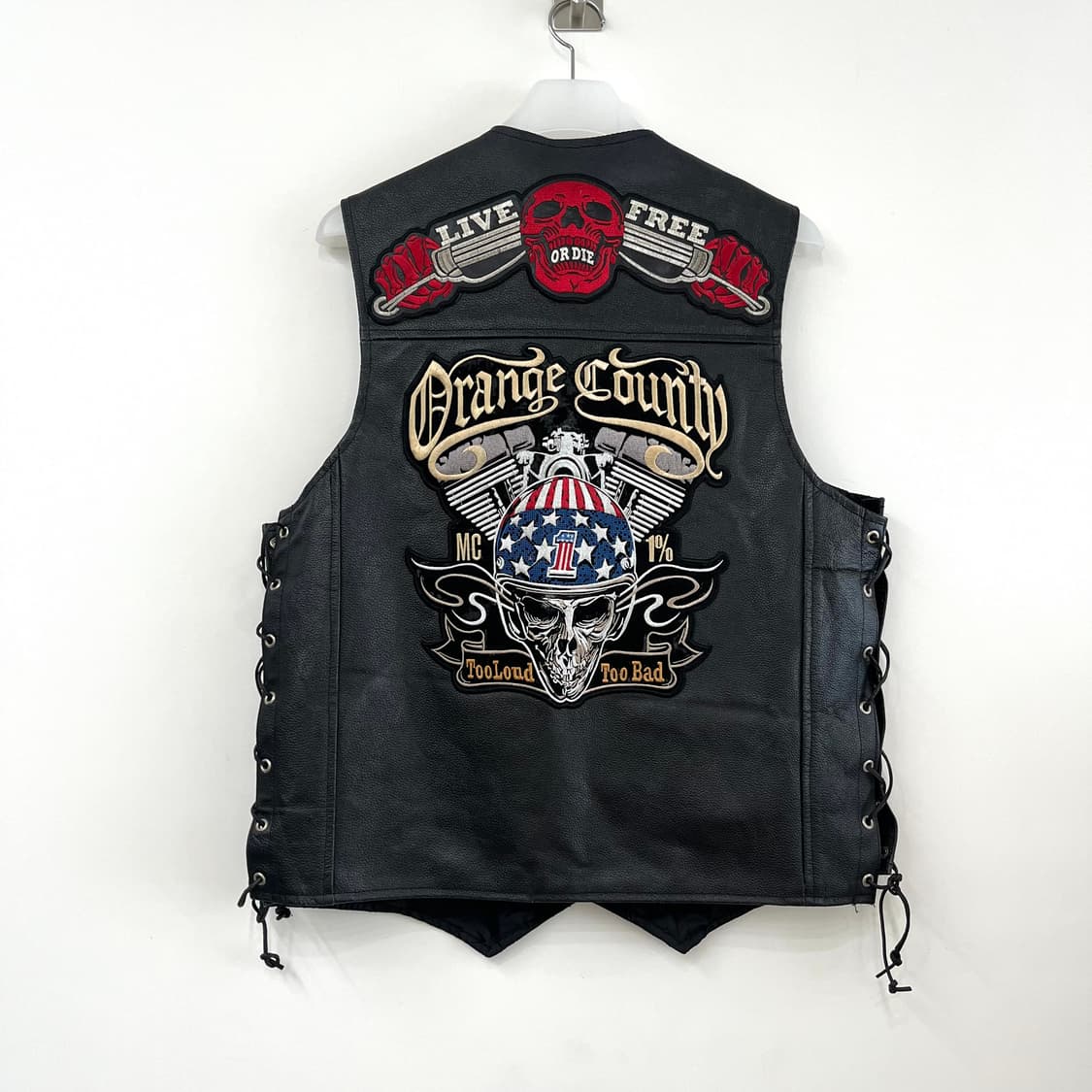 ARD Champs 할리데이비슨 패치 라이더 가죽 조끼 상품이미지2