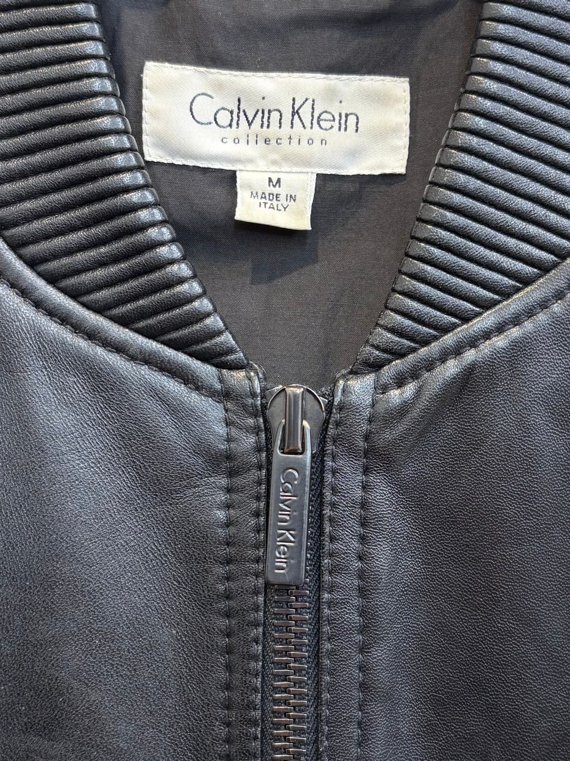 캘빈클라인 레더 봄버자켓 상품이미지3