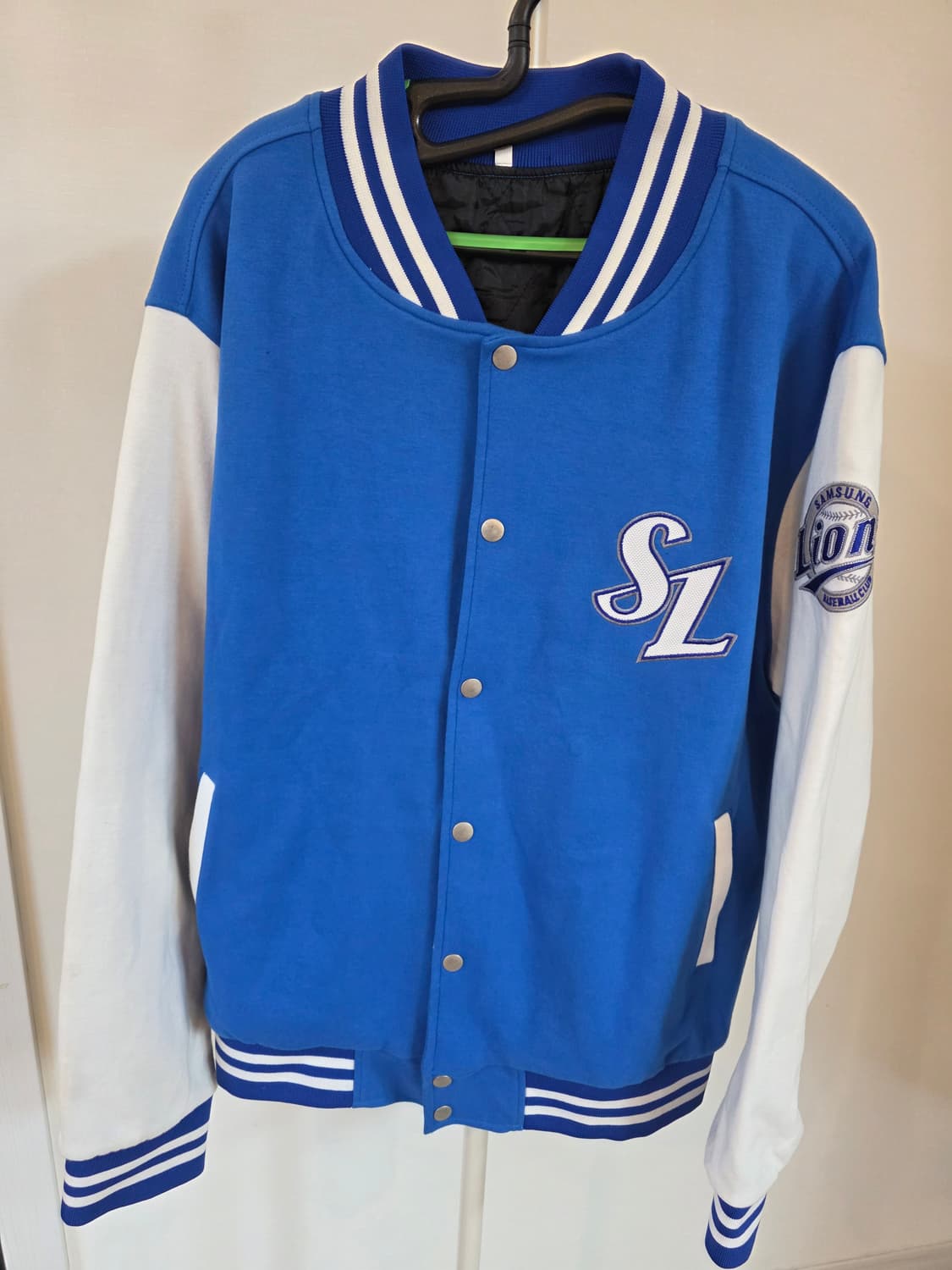 삼성 라이온즈 공식 바시티 야구 점퍼 블루110 상품이미지2