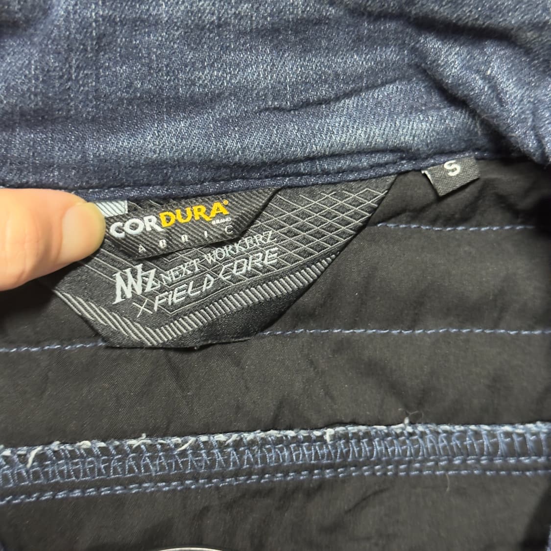Cordura 스판덱스 데님 크롭 싱글 바이커 자켓 상품이미지7