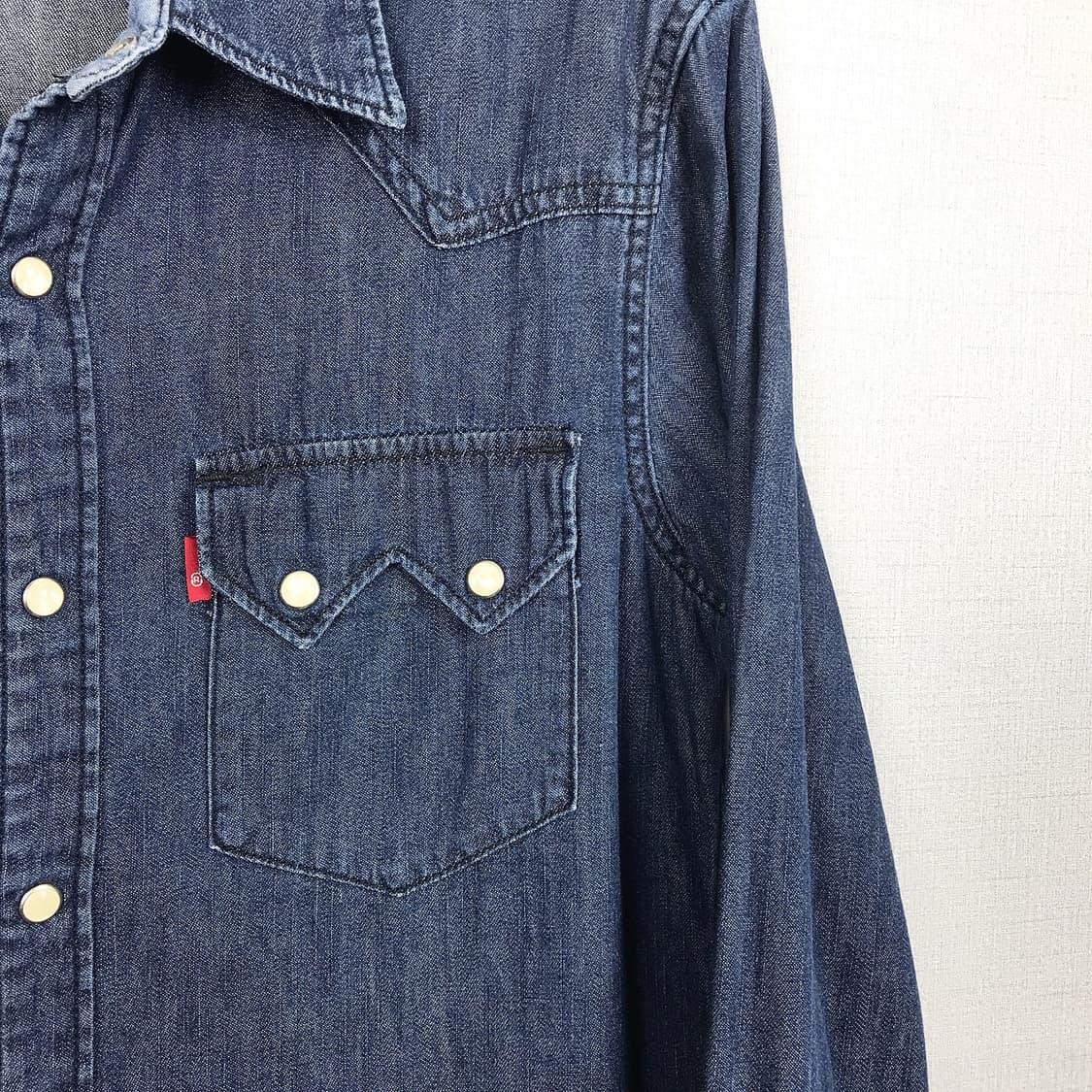 리바이스 Levi's 블랭크탭 데님 셔츠 남방 남성S (90) 상품이미지3