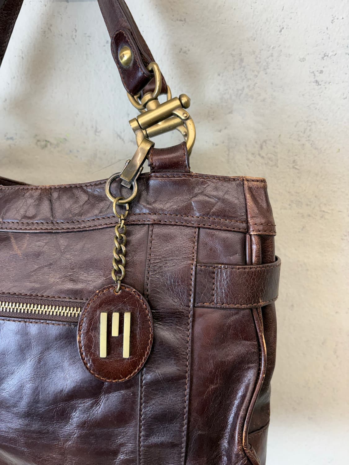 미쏘니 빈티지 웨스턴 레더 토드백 상품이미지9