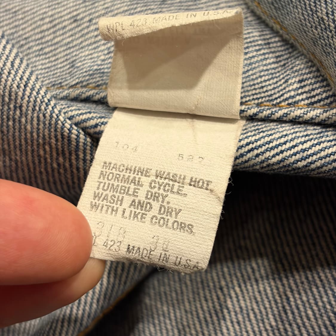 90s 리바이스 빈티지 데님 트러커 자켓 청자켓 B453 상품이미지9