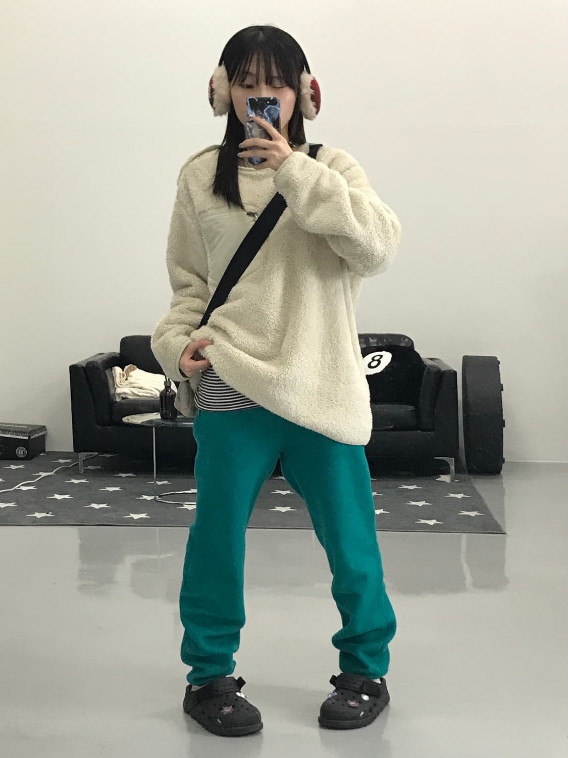 유니클로 엔지니어드가먼츠 플리스 풀오버 아이보리 상품이미지2