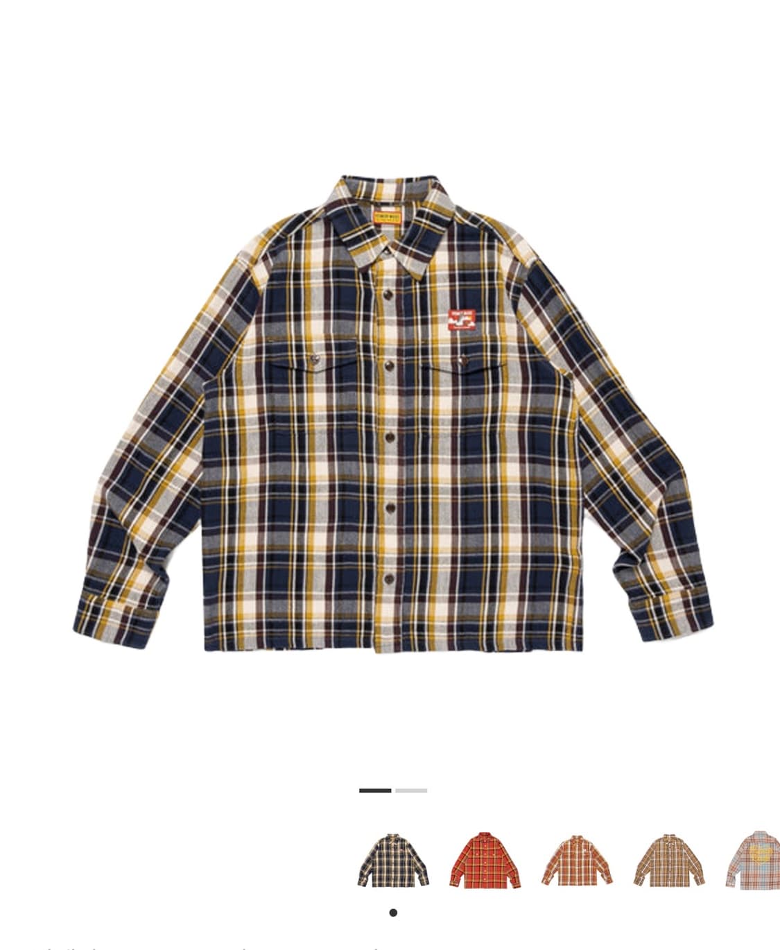 휴먼메이드 체크셔츠 네이비 XL 상품이미지1