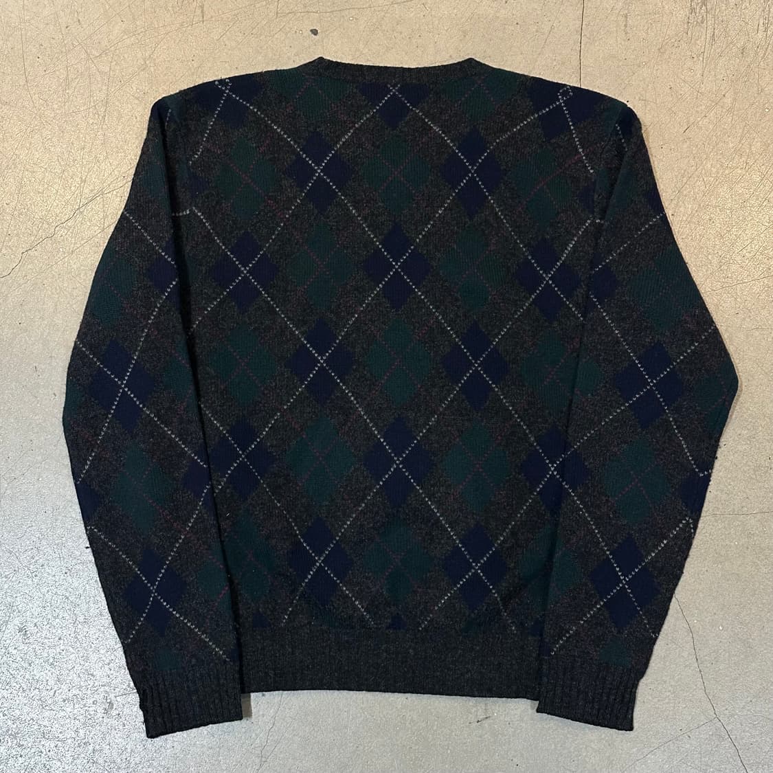 M 폴로랄프로렌 100% 램스울 아가일 브이넥 니트 상품이미지3