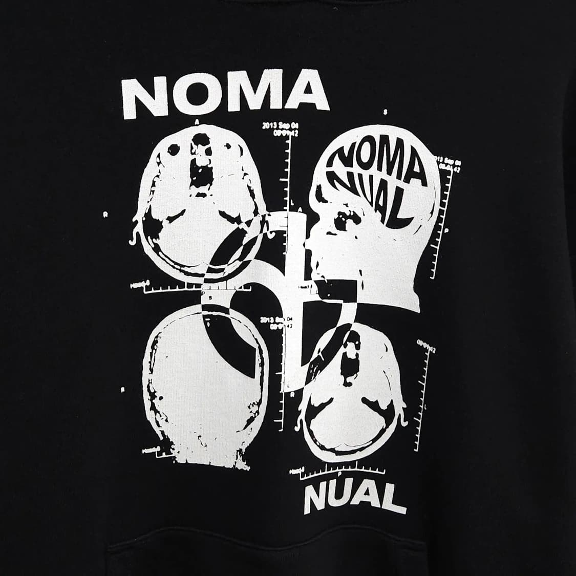 95~100)NOMANUAL 노매뉴얼 후드티 오버핏 블랙 상품이미지3
